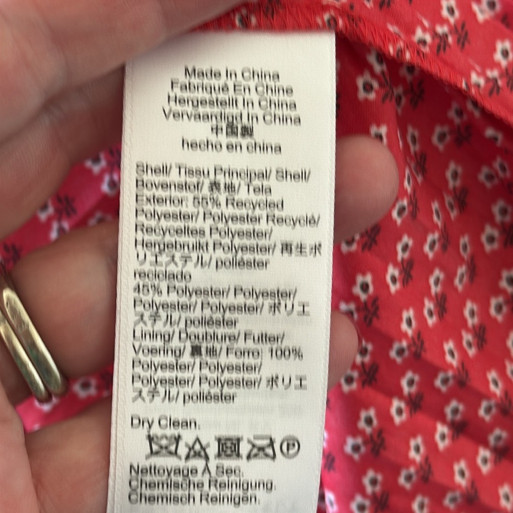 NWT J.Crew 4 CK803 Pleated tie waist luster georgette Dress. 

827 - Picture 5 of 11